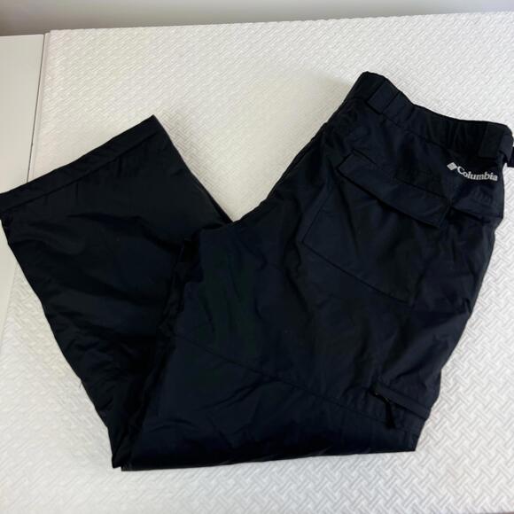 Vintage Y2K Columbia Men's Size XL Black Fleece Lined Ski Snow Pants - Picture 1 of 12
